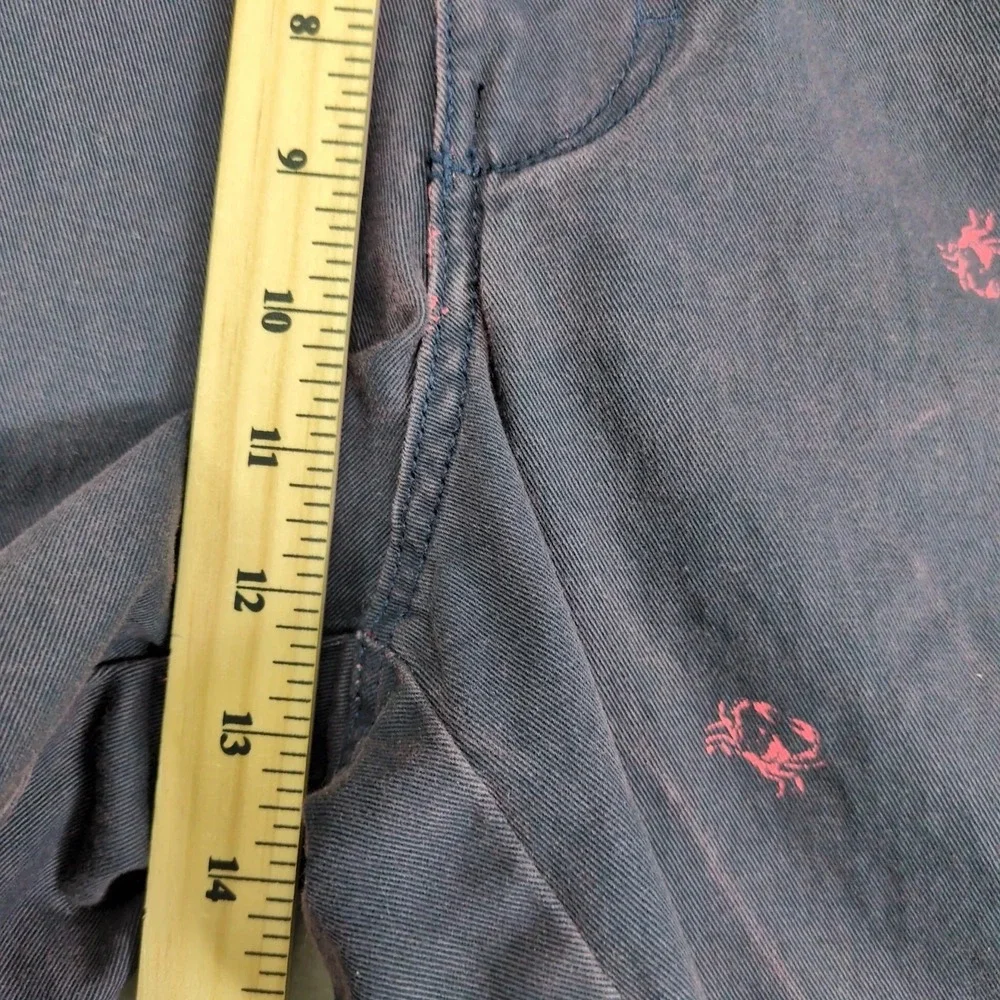 Izod‎ Saltwater Wash Crab Print Twill Shorts Mens 42x10.5
